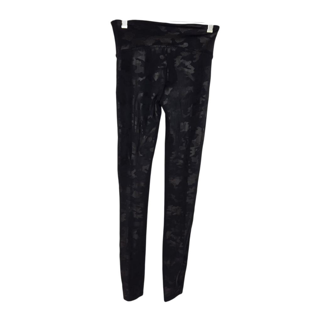 Spanx Black Camo Leggings Stretch Slimming High Rise Stretch Women Small - Picture 4 of 12